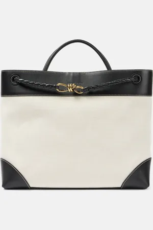 Bottega Veneta Tote Andiamo Large de lona con piel