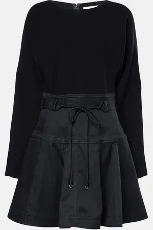 ULLA JOHNSON Vestido corto Aremi con sarga