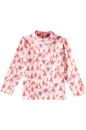 Mini Rodini Top Fuchsia de mezcla de algodón
