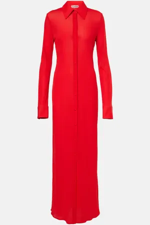 Jil Sander Vestido camisero de seda