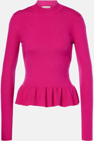 Nina Ricci Jersey en mezcla de lana con volantes