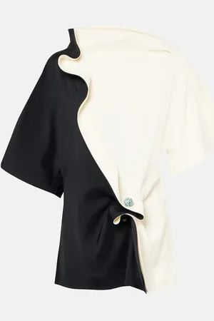 Bottega Veneta Top Flowing adornado