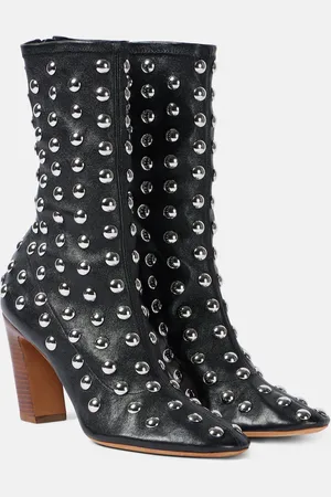 Khaite Botines Apollo 85 de piel con tachuelas