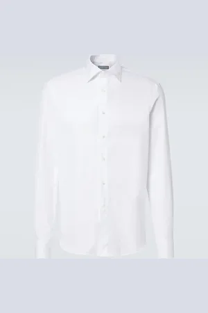 CANALI Camisa de popelín de algodón