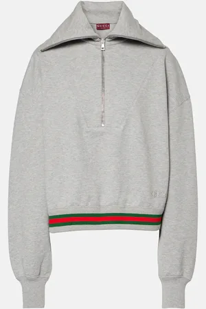 Gucci Sudadera de jersey de algodón con Web