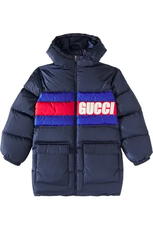 Gucci Chaqueta de plumas con logo bordada