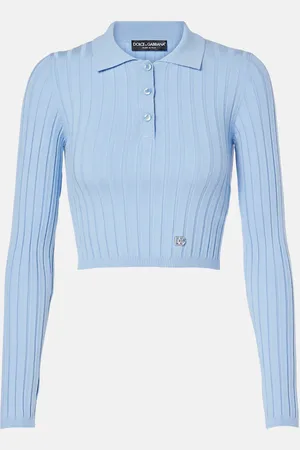 Dolce & Gabbana Polo cropped de punto acanalado