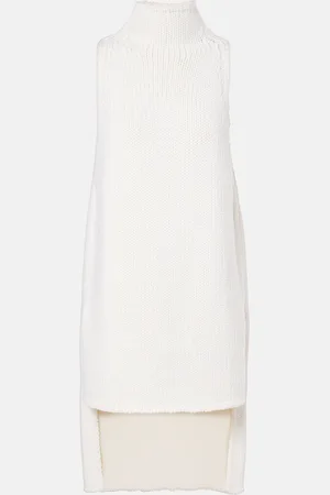 Alaïa Alaïa Top de cuello alto de lana con capa