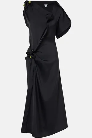 Bottega Veneta Vestido midi fruncido