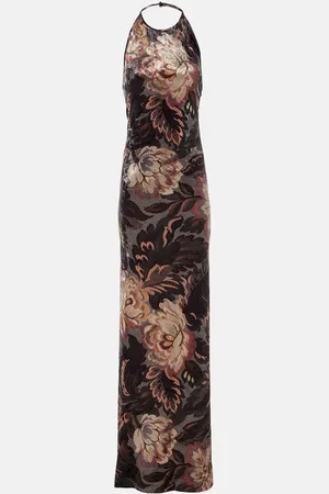 Etro Vestido de fiesta de terciopelo floral