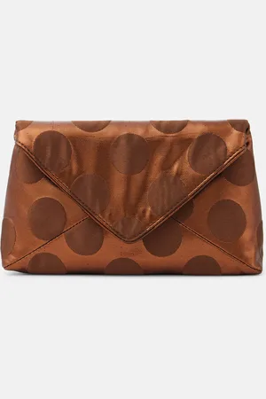 DRIES VAN NOTEN Clutch metalizado con lunares