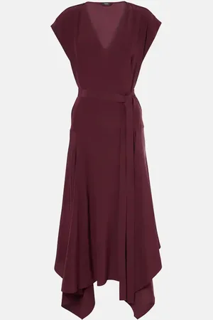 Joseph Vestido midi Goodman en crepé de china