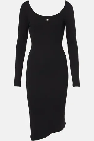Givenchy Vestido midi acanalado de algodón