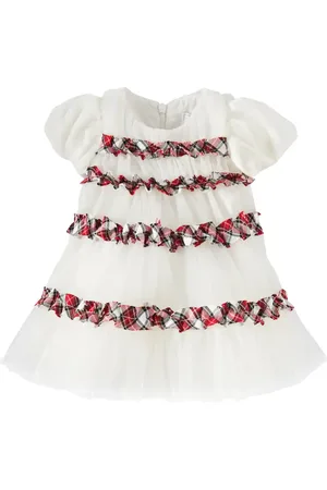 MONNALISA Bebé - vestido de tul fruncido