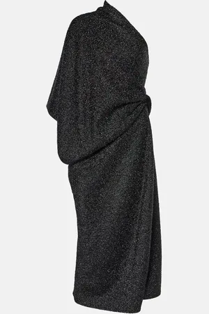 The Row Vestido midi drapeado Dorota de lamé