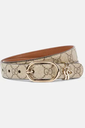 Gucci Cinturón de piel sintética con GG