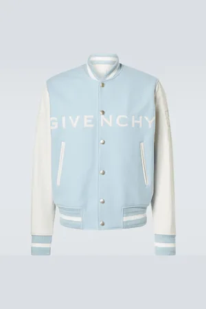 Givenchy Chaqueta varsity de mezcla de lana con piel