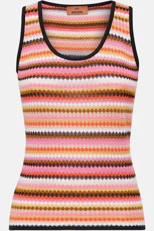 Missoni Tank top de mezcla de algodón en zigzag