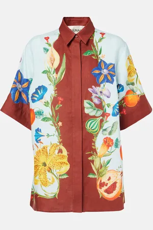 ALÉMAIS Alémais Camisa Dahlia de lino floral