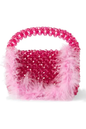 MONNALISA Bolso con cuentas y plumas