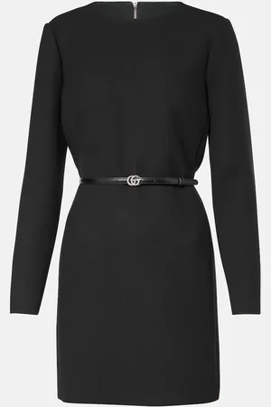 Gucci Vestido corto de crepé de lana