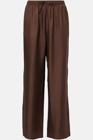 ASCENO Pantalones anchos Aurelia de crepé