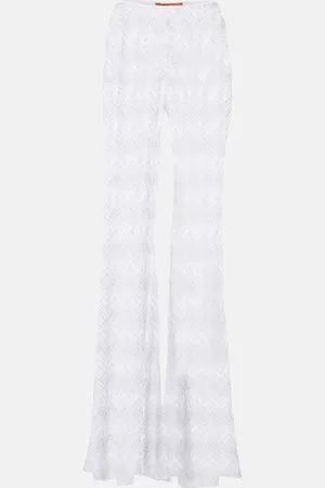 Missoni Pantalones anchos de lamé en zigzag