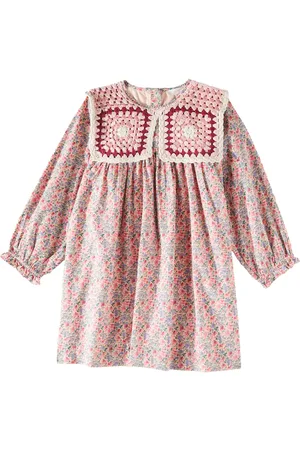 Louise Misha Vestido Warise de algodón con croché