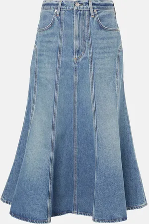 Citizens of Humanity Falda midi Gaucho Vintage de denim