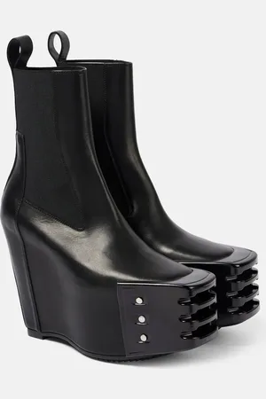 Rick Owens Botas chelsea con cuña Porterville de piel