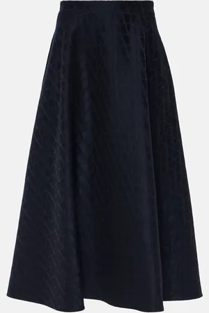 VALENTINO Falda midi Toile Iconographe de Crepe Couture