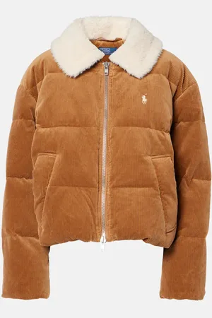 Ralph Lauren Chaqueta de plumas de pana con pelo sintético