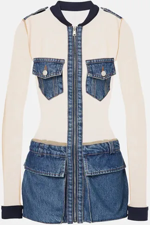COPERNI Vestido corto Illusion de tul y denim