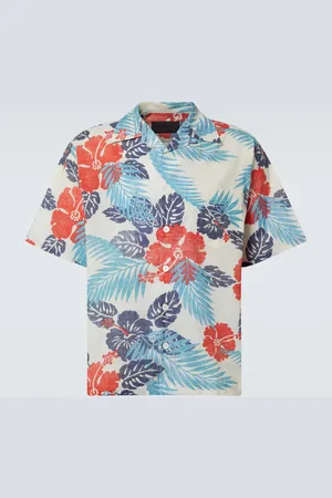 Prada Camisa bowling de algodón estampada