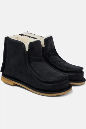 J.W.Anderson Botines de piel con forro de borrego