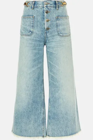 Stella McCartney Jeans flared cropped de tiro alto