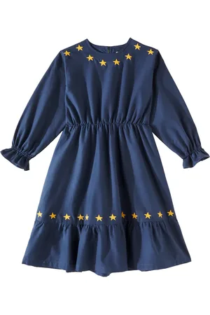 Tiny Cottons Vestido Stars de algodón bordado