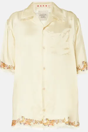 Marni Camisa de satén estampada