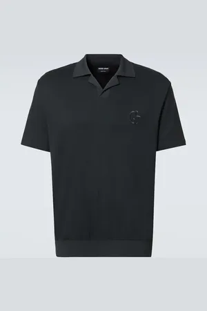Giorgio Armani Polo de algodón y cachemir con logo