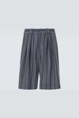 King & Tuckfield Bermudas de lana a rayas