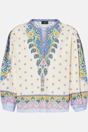 Etro Top de algodón estampado