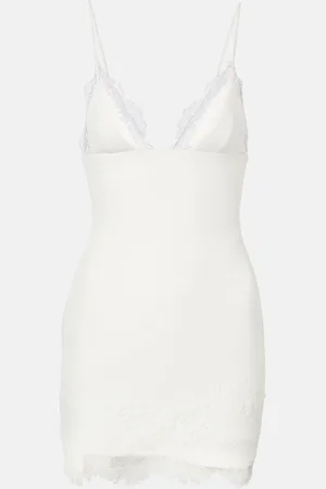 DAVID KOMA Novia - vestido corto con encaje