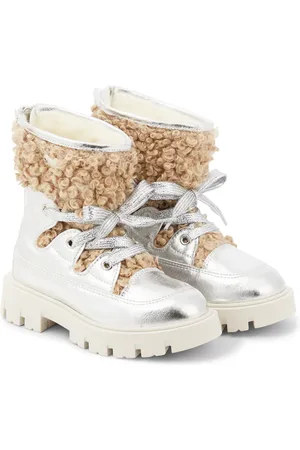 MONNALISA Botines de piel con borrego sintético