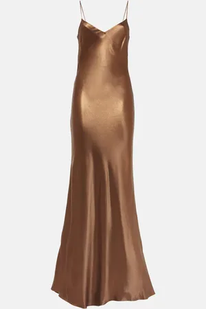 GALVAN Vestido lencero Provence de satén
