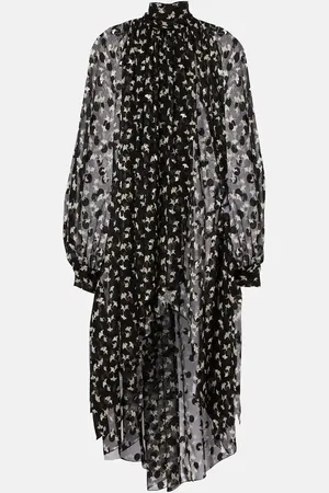 Chloé Chloé Vestido midi de chifón de seda floral