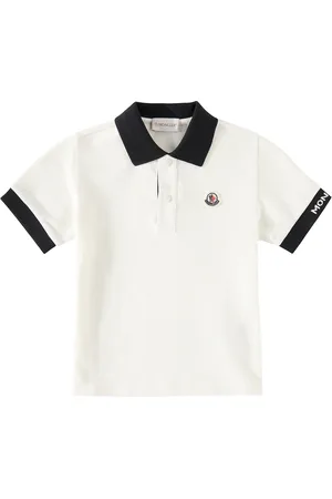Moncler Polo de piqué de algodón con logo