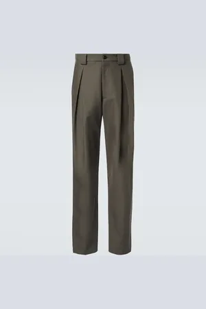 Giorgio Armani Pantalones rectos de algodón