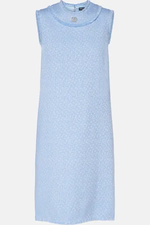 Dolce & Gabbana Vestido corto DG de tweed de mezcla de lana