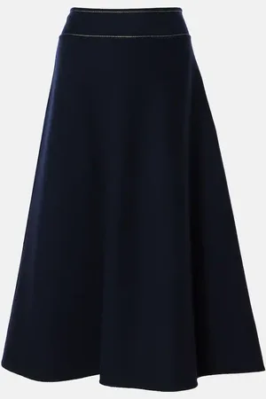 Max Mara Falda midi Nevada de lana