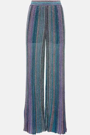 Missoni Pantalones palazzo de lamé a rayas